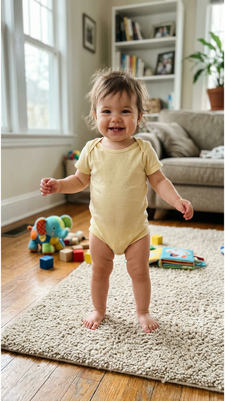 Input photo for AI Baby Dance example (AI-made person)