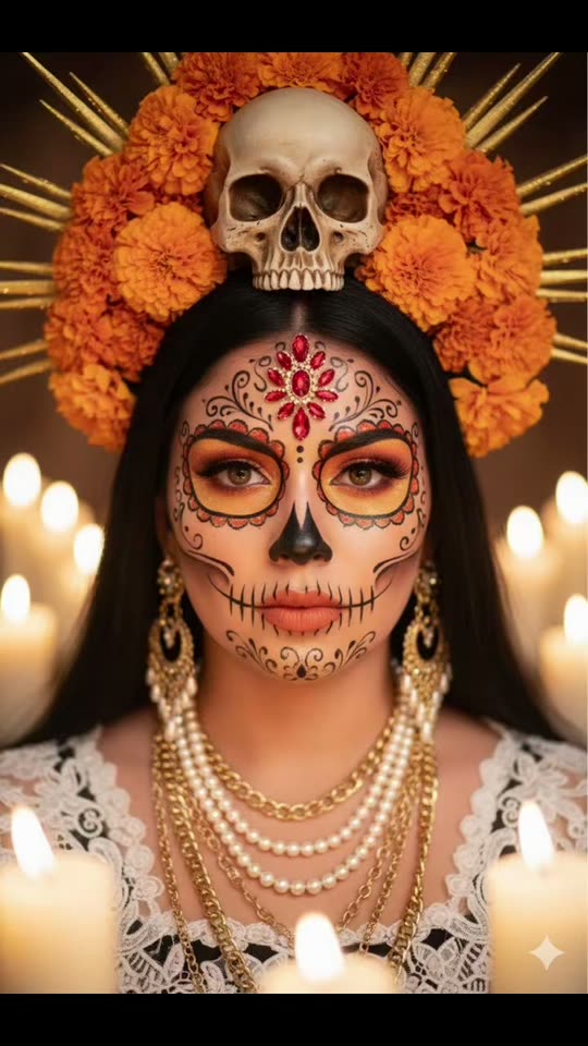 The original Catrina Makeup reel by @vanessa_mart04