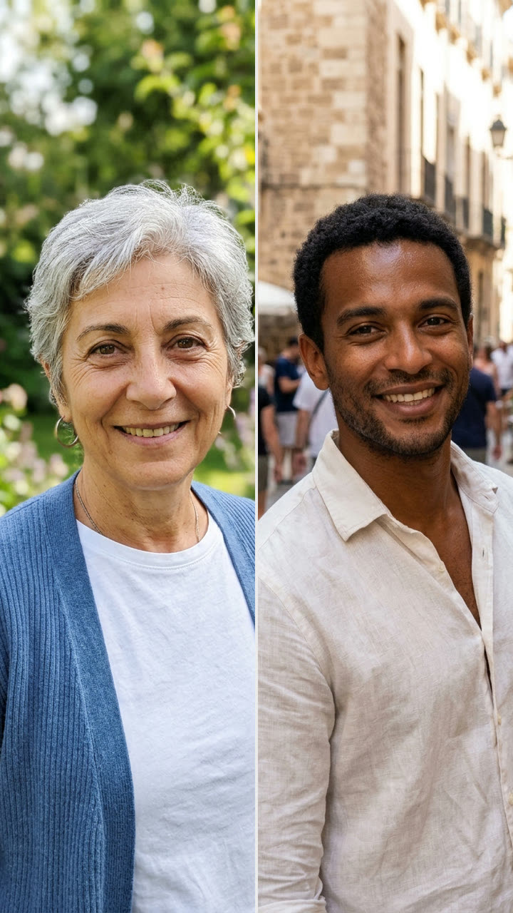 Input photo for AI Hug example (AI-made person)