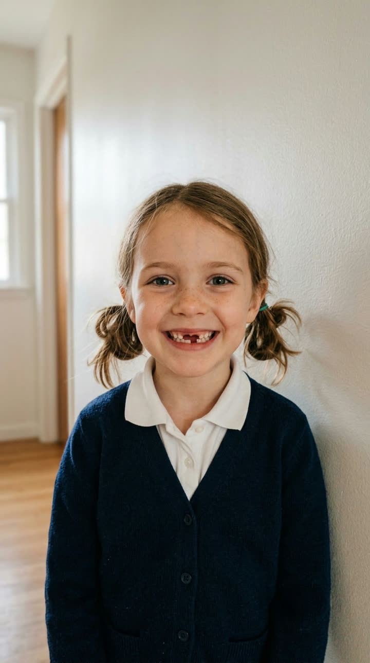 Input photo for School Photo example (AI-made person)