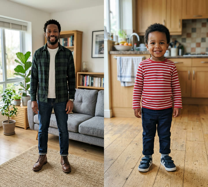 Input photo for Baby Knight example (AI-made person)