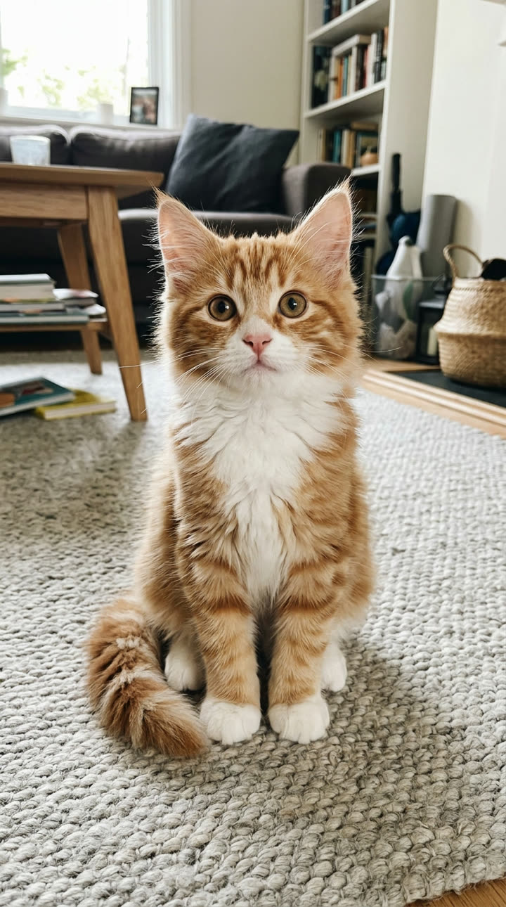 Input photo for Knight Cat example (AI-made person)