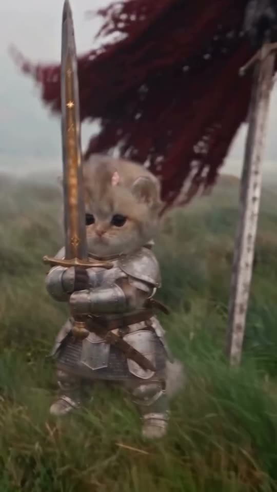 The original Sleeping dragon Knight Cat reel by @raizelfrmn