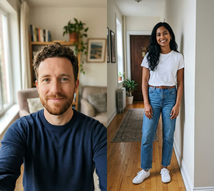 Input photo for You Tweaking example (AI-made person)